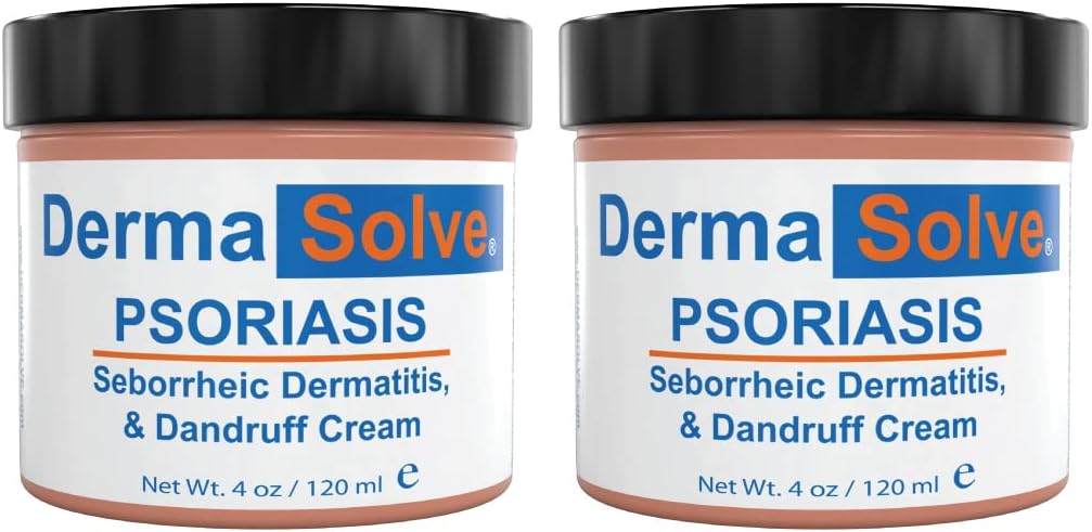 Crema di Psoriasi Extra Forza (2 Pack) - Dermatite Seborroica & Lozione di Dandruff - Rilievo idratante avanzato formulato per trattare la pelle infiammata di fiammifero di prurito e prevenire le fiamme future - 4.0 oz ea.