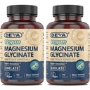 DEVA Vegan Magnesium Glycinat 300mg pro Portion mit Trace Minerals, höhere Absorption, Chelat Magnesium, 90 Tabletten (Pack von 2)