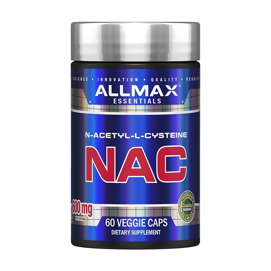 ALLMAX NAC - 60 Capsules Veggie - Immuni Support et Protection Radicale Gratuite - 60 Servants