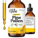 Tintura di polline di pino e biologico - Polvere di polline di pino Gocce liquide per gli uomini e le donne - Vegan, Zucchero & Alcol-Free Supplement - 4 fl oz