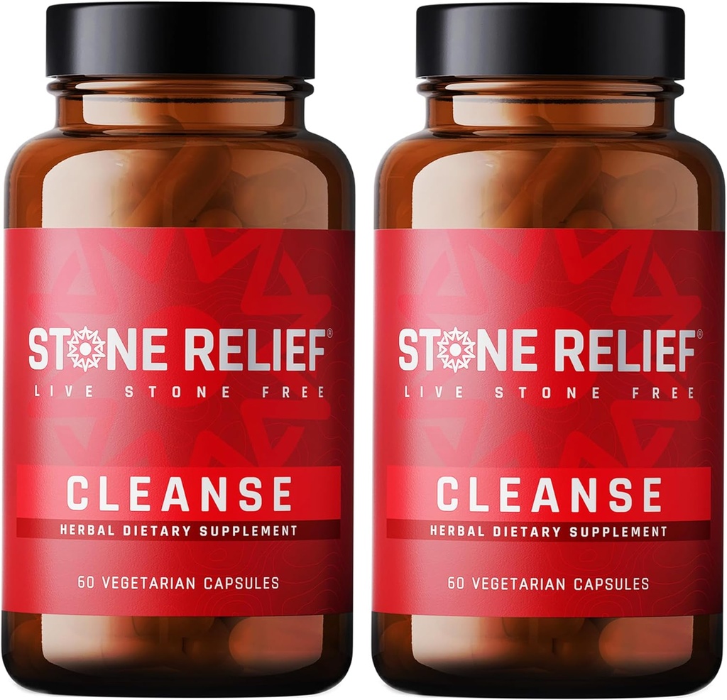 STONE RELIEF Cleanse - Premium Chanca Piedra Stone Breaker Complex - Best Natural Dissolver für Herren/Frauen - Natural Kidney Cleanse & Detox Supplement - [2 Pack] - 120 Kapseln - 1.200mg