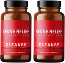 STONE RELIEF Cleanse - Premium Chanca Piedra Stone Breaker Complex - Best Natural Dissolver für Herren/Frauen - Natural Kidney Cleanse & Detox Supplement - [2 Pack] - 120 Kapseln - 1.200mg