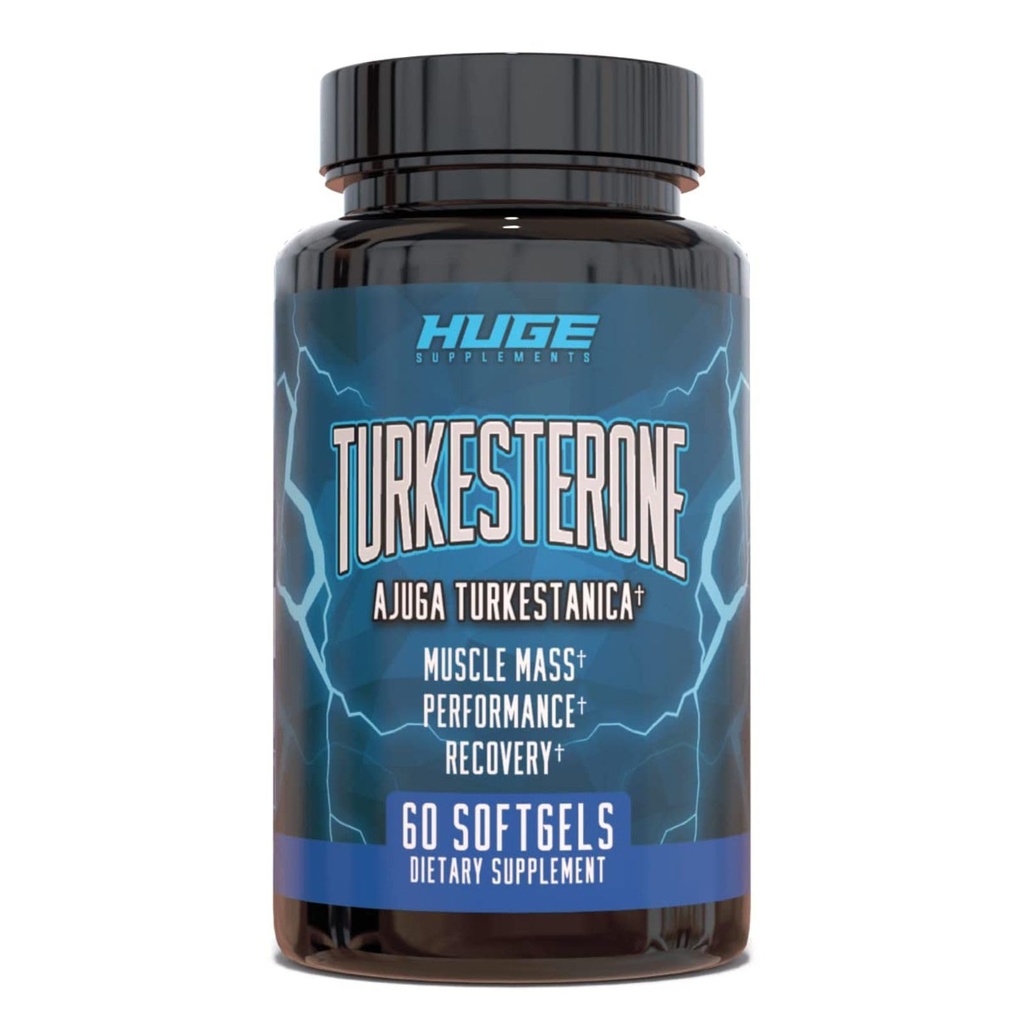 Turkesterone Supplement (500mg) Ajuga Turkestanica Extrakt, Verbesserung der Lean Muskelmasse, Übungsleistung, Verbesserung der Muskelrückgewinnung mit unserer Softgel Absorptionstechnologie (60 Softgels)