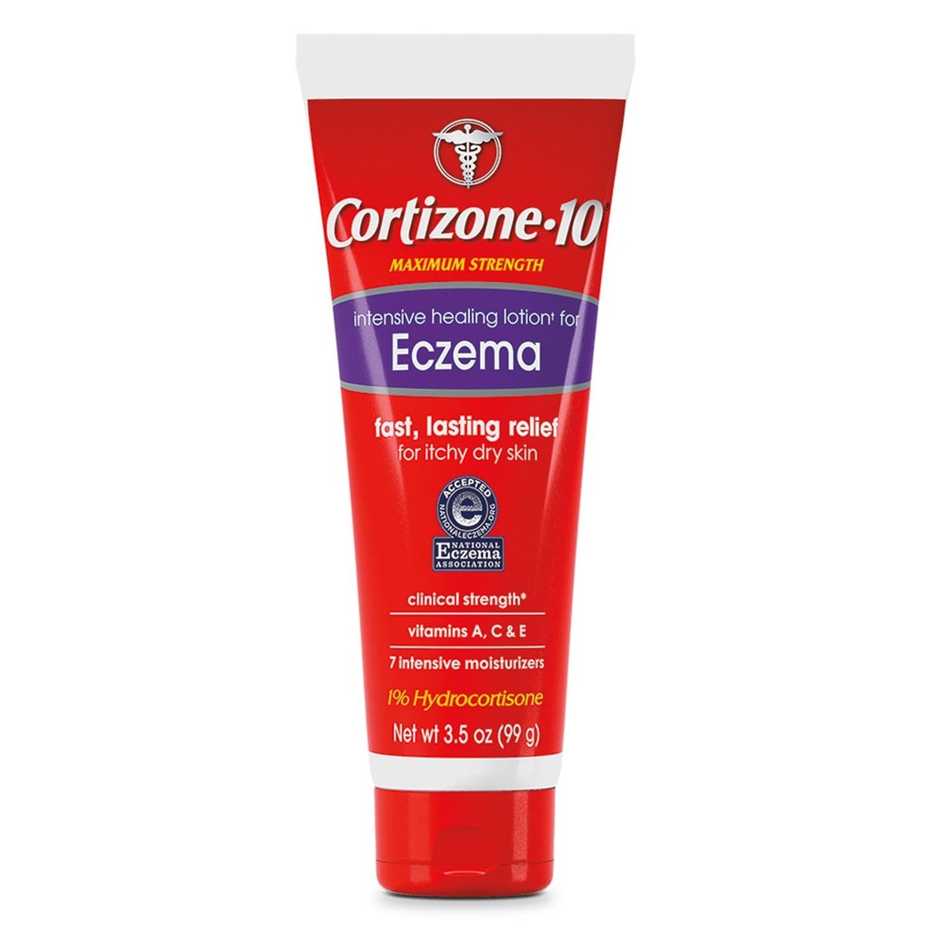 Lozione di guarigione intensiva massima di Cortizone 10 per Eczema, 3.5 oz Pack 1