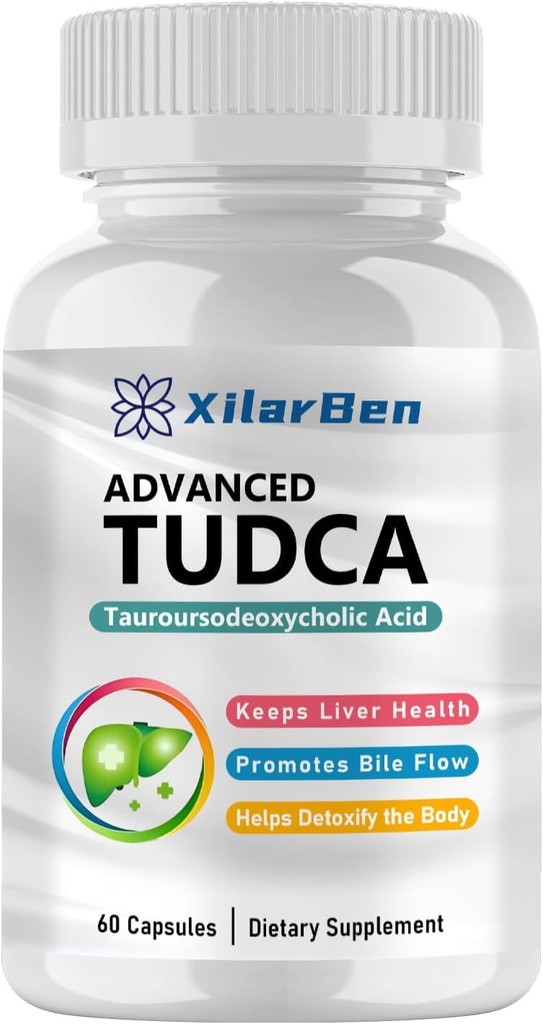 Generisches TUDCA Supplement-Liver-Support,Cleanse Detox&Repair,Ultra Stärke Bile Salz TUDCA 1000mg 60 Kapseln
