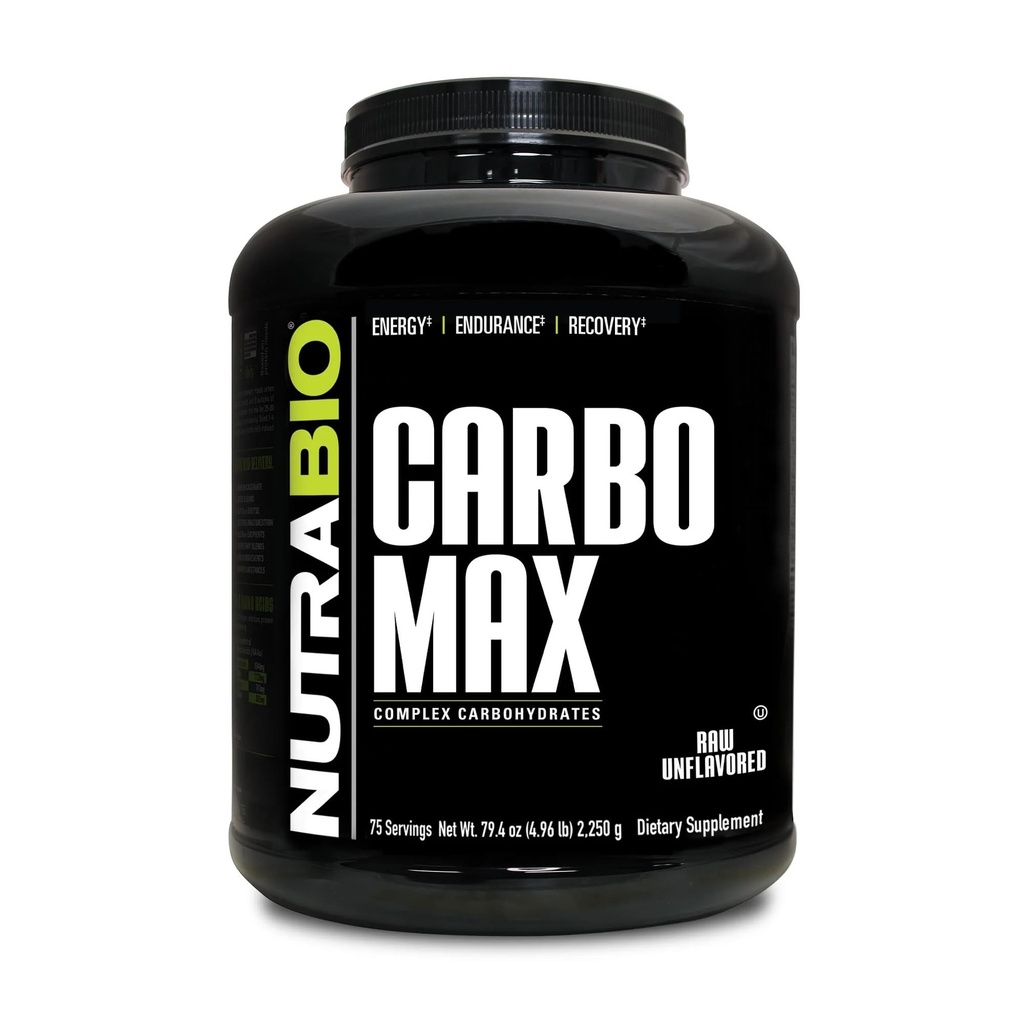 NutraBio CarboMax Maltodextrin-Pulver - Kohlenhydrat-Pulver für nachhaltige Energie - Calorie Rich für Muskel- und Gewichtszunahme - Entflammt - 5 Pfund, 75 Portionen