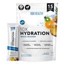 10X Health Hydration Packets Wave Crusher Electrolyte Drink Mix Liquid 15 Stickpacks mit Magnesium Citrat, Sodium & Kalium - Natural Flavored Electrolyte