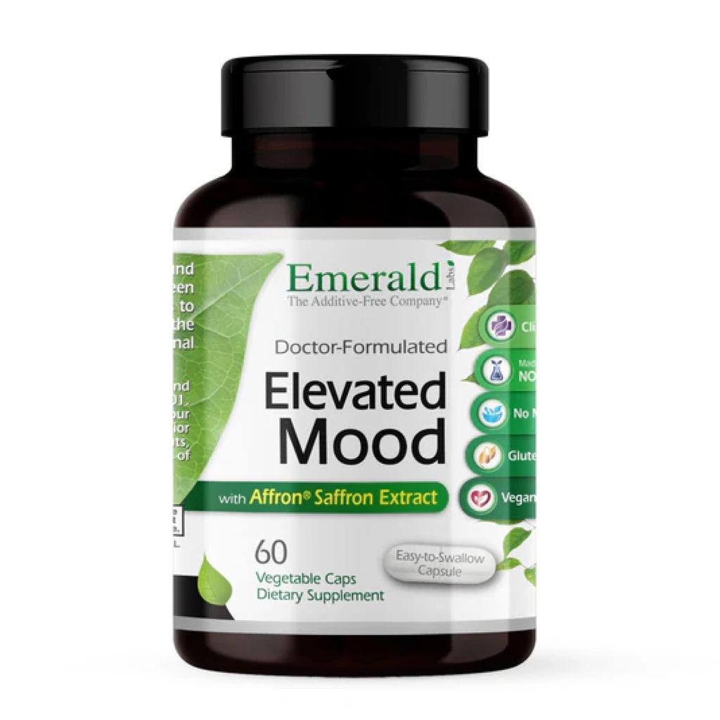 Emerald Labs Erhöhte Stimmung - Stressmanagement-Ergänzung mit Sensoril Ashwagandha Extract & Affron Saffron Extract - 60 Gemüsekapseln (30-Day Supply)