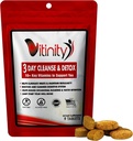 VITINITY 3 Day Detox - Natürliche Ganzkörper-Detox Pillen - Colon Cleanse for Digestive Health - Kräuter-Ergänzung für Gewicht, Bloating, & Constipation Relief - Apfelessig & Cayenne Pfeffer (1)