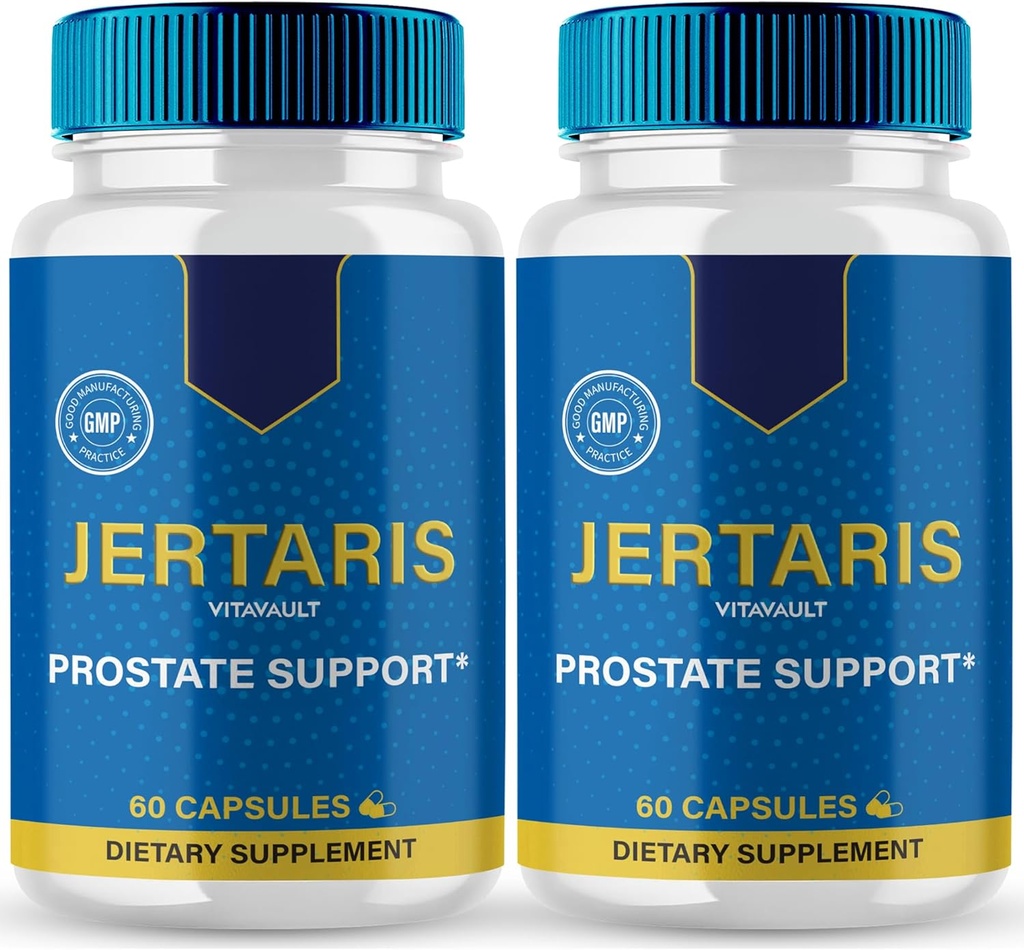 Jertaris Capsules, Jertaris Prostate Health Supplement Pills - Extra Strength, Jertaris Supports Prostate Heath All Natural Formula, Jerta RIS Capsules, Jer Taris Recensioni (2 Pack)
