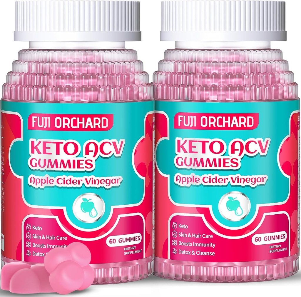 Keto ACV Gummies per la perdita di peso - Delizioso 1500MG Aceto di sidro di mele con Madre, Probiotici, Vitamine B6 & B12, Vegan & Non OGM - Supporta il metabolismo & Fat Burn for Women, 120 Vegan