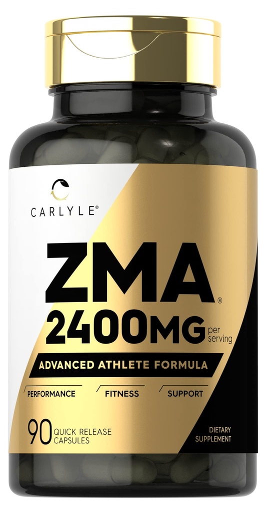 Carlyle ZMA Supplemento per uomini e donne 2400mg | 90 Count | Non OGM, Gluten Free Formula