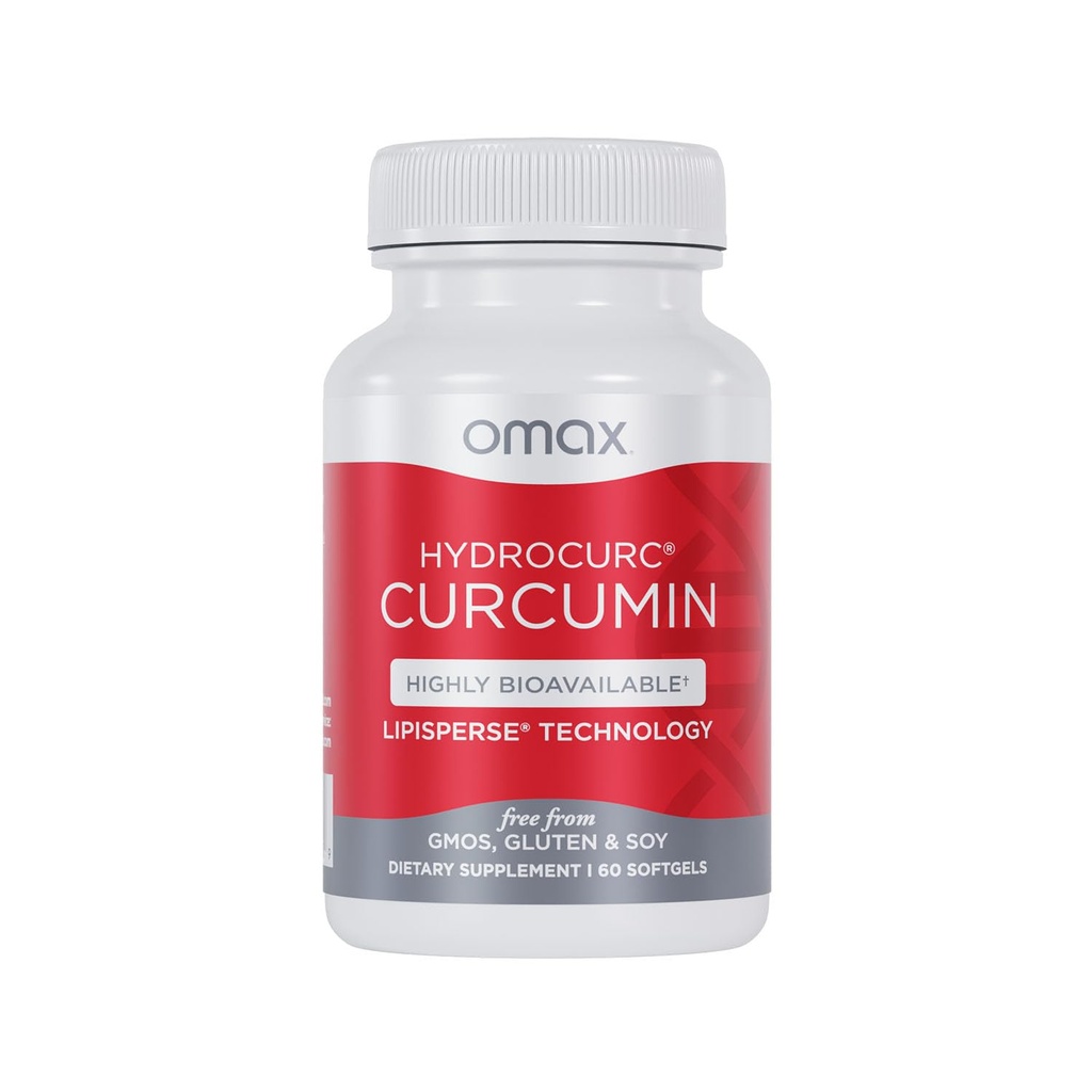 Omax3 HydroCurc curcuma curcuma Softgels, altamente biodisponibile, Potency & Absorption Nanoparticle (60 Softgels)
