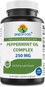 Brieofood Peppermint Oil Complex - 250 mg - 240 capsule - Supporta un Gut sano, Bowel Soothing - Gluten Free & Non-OGM