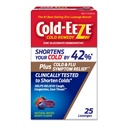 Cold-Eeze Plus Natural Mixed Berry Cold & Flu Zinc Lozenges, Multi-Symptom Relief, Rimedio Freddo omeopatico, riduce la durata del freddo comune, Sambucus Nigra per alleviare i sintomi di freddo e di influenza, 25 Ct