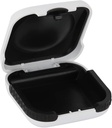 Hearing Aid Case Hard Small Splashproof 2.16"*2.04"*0.39" Gepolsterter Innenraum für 2 Hörgeräte, ITE, RIC, CIC