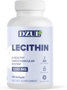 Lécithine de soja de DZUL Pharma 1200 mg / 100 Softgels/High Potency, sans gluten et vérifié en laboratoire