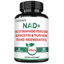 Satoomi NAD Ergänzung für Damen - NAD Nicotinamid Riboside Resveratrol 900mg, Quercetin, Turmeric, Astragalus, Ginseng, Vitamin D3, Vitamin C - 60 Count