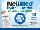 NeilMed HydroPulse Neo. Système d'irrigation au sinus nasal avec 30 paquets prémélangés à rinçage de sinus.