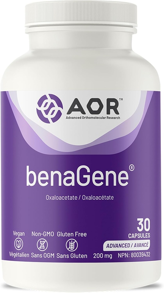 AOR, benaGene, Supporta invecchiamento sano, energia e longevità, Integratore alimentare, 30 porzioni (30 capsule)