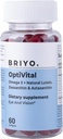 Briyo Optivital Eye Health Supplement mit Lutein, Zeaxanthin, Astaxanthin und Omega 3 – Unterstützt visuelle Klarheit, Screen Fatigue Relief und lange Term Retinal Health – Ein Tag, 60 Softgels