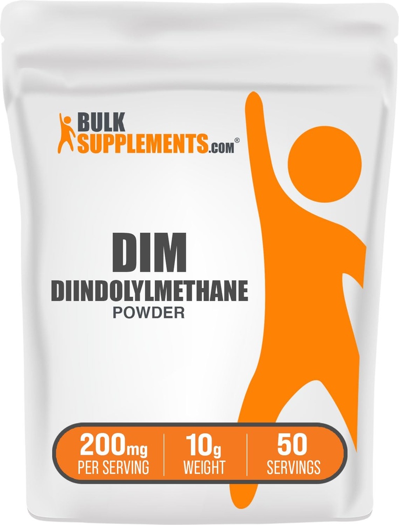 BulkSupplements.com DIM Pulver - Diindolylmethan Pulver, DIM-Ergänzung für Herren & Frauen - Unflavored & Glutenfrei, 200mg pro Servierung, 10g (0.35 oz) (Pack von 1)