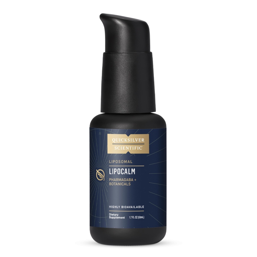 Quicksilver Scientific LipoCalm - Liposomal GABA con erbe per il supporto di rilassamento - Camomilla, Herb Passionflower & Skullcap Supplemento per la pace della mente & Sleep Calm Support (1.7oz / 50ml)