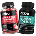 ACV Gummies & Colon Cleanser Detox - 1000MG Aceto di sidro di mele Gummies & Detox di pulizia del colon 15 giorni per la digestione & salute del fegato - Pillole lassative probiotici veloci per i supplementi di movimento del tassello