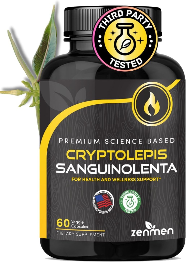 Zenmen Cryptolepis Sanguinolenta Kapseln - Immun- und Wellness-Unterstützung, Hergestellt in den USA - 60 Kapseln