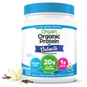 Orgain Organic Vegan Protein Pulver + Hafermilch, Vanille Bohne - 20g pflanzliches Protein, glutenfrei, keine Milchprodukte, Soja oder Laktose Zutaten, Low Sugar, Non-GMO, Koscher, für Shakes & Smoothies - 1,05lb