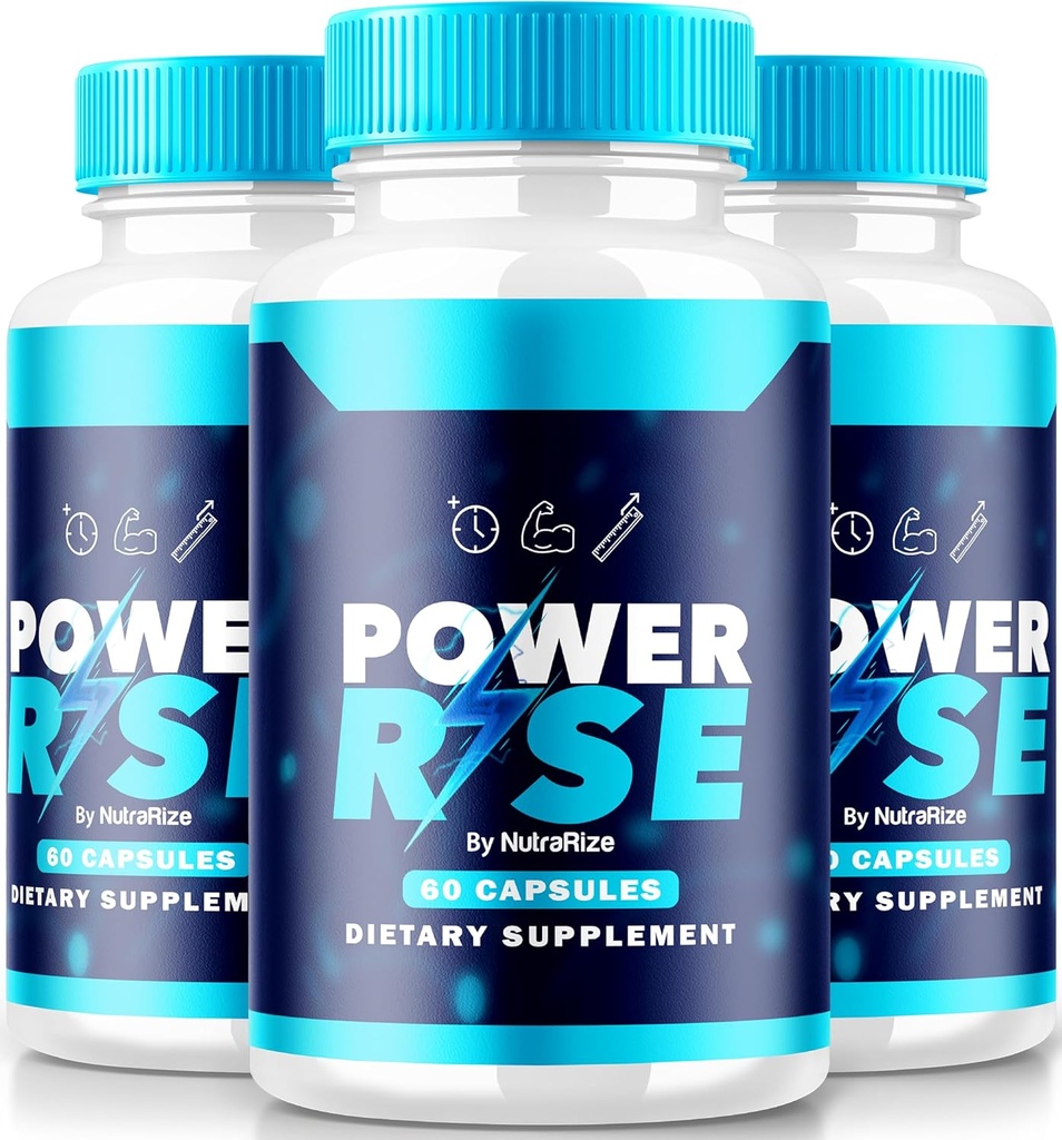 (3 Pack) Rise di potere per gli uomini, PowerRise ufficiale per le pillole degli uomini, tutto il supporto maschile naturale per le prestazioni di picco e la salute generale, Riser di potere Premium En Capsulas Pastillas Review (180 capsule)