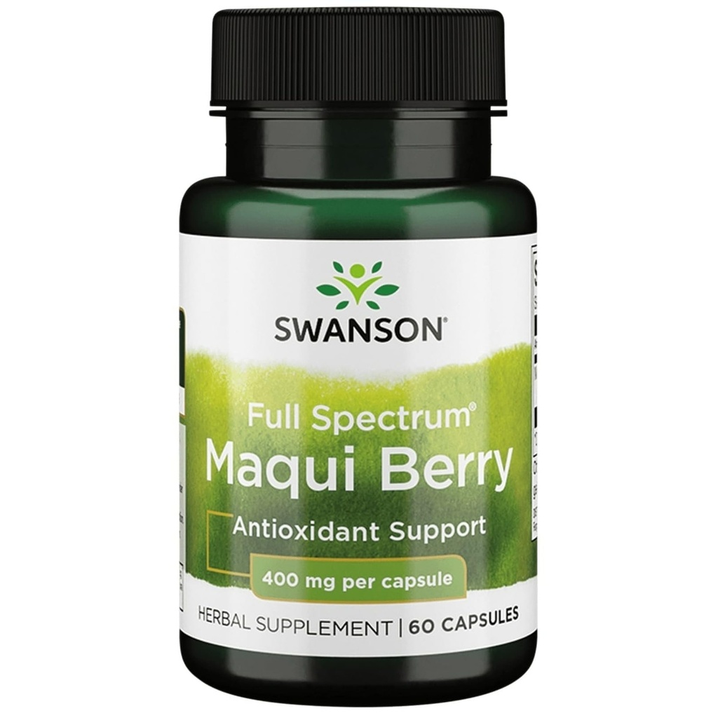 Swanson Full Spectrum Maqui Berry 400 Milligrammes 60 Capsules