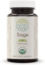 HerbEra Sage USDA Organic 60 Kapseln | Natürliche Kräuterergänzung | Certified Organic Vegetarian Capsules and Organic Sage (Salvia officinalis) Getrocknete Blatt (60 Kapseln)