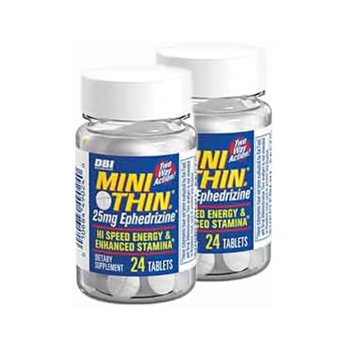 DBI Distribution - MiniThin - Zwei-Way 25mg Ephedrizine 24ct Flasche - 2 Pack