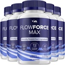 (5 Pack) FlowForceMax Capsules de support de la prostate - Supplément de la force de débit Max Pills, résistance maximale, nouvelle formulation de multivitamine améliorée, FlowForceMax Reviews, 300 Capsules
