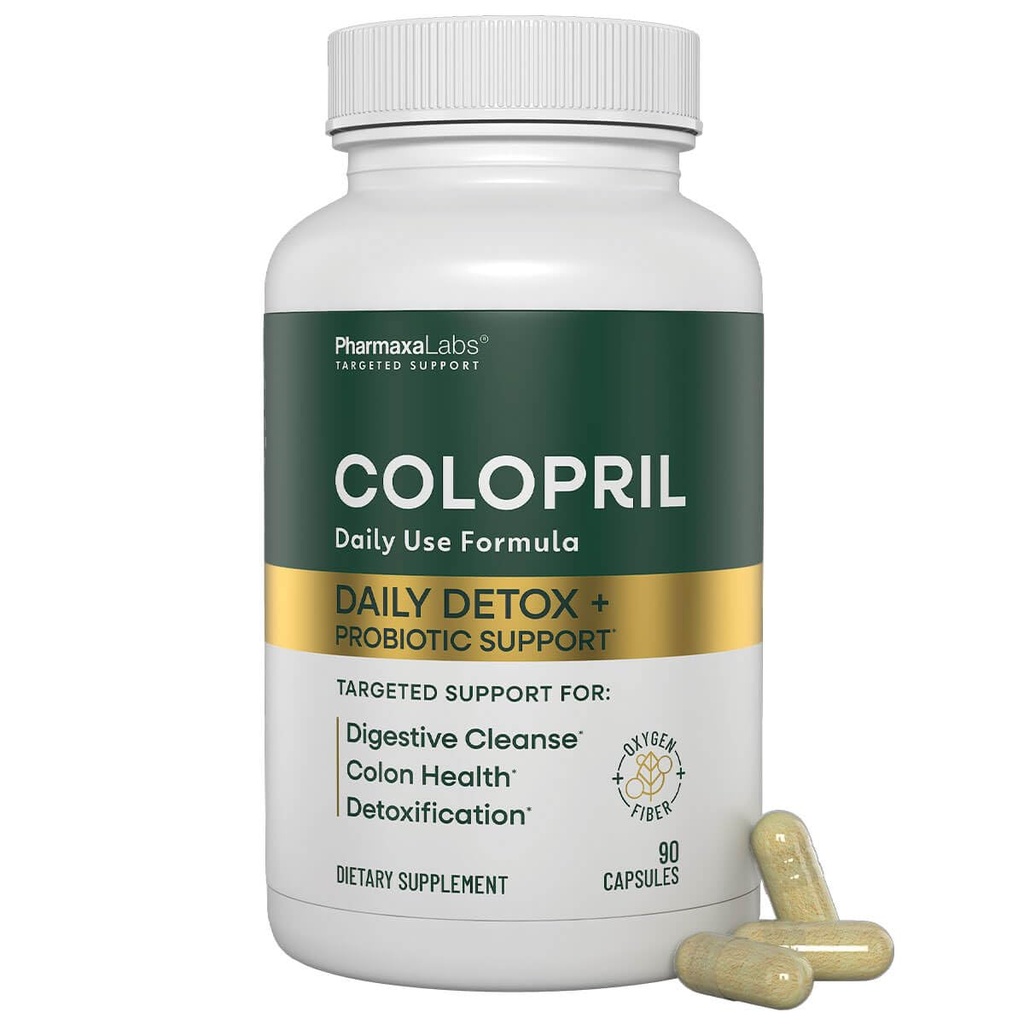 Colon Cleanse Integratore alimentare - Supporta la pulizia di Bowels & Tract digestivo - Eases Constipation - Ginger Root, Lactobacillus, Psyllium Husk & Magnesium Oxide - 90 capsule (Pack of 1)