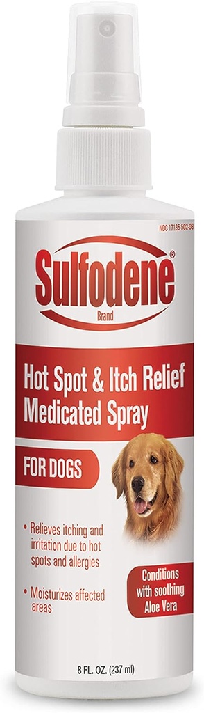 Sulfodene Medicated Spray (8 oz) Hot Spot and Itch Relief And Helps prevent infection Medicated