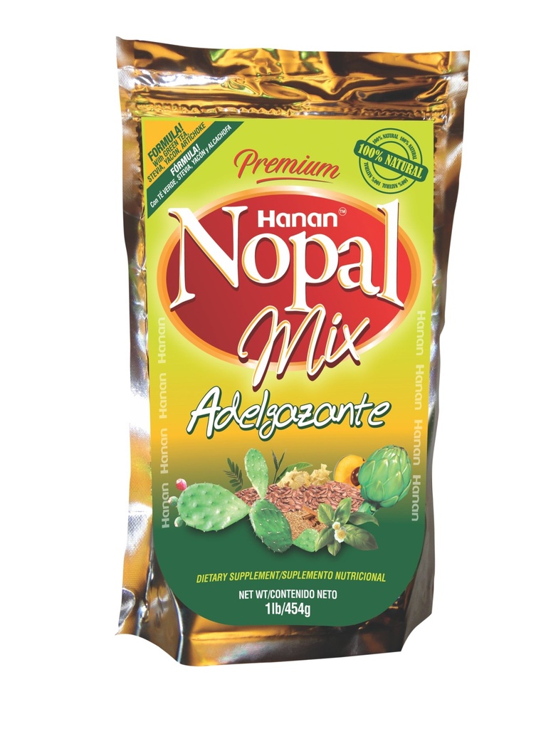 Nopal Mix Linaza Plus Adelgazante , 100% naturel mélange de fibre haute , 1lb / 454g , contrôle de poids , aide naturellement à nettoyer le colon , amélioration de la digestion et augmentation de l'énergie