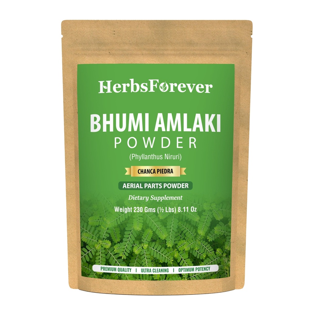 HerbsForever Bhumi Amalaki Powder | Phyllanthus Niruri | Ayurvedic Kräuter für Wellness, Detox & Vitality | Non-GMO, Vegan, Gluten-Free | Natural Supplement | 454 GMS