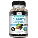 Kaya Naturals Sea Moss - Integratore di mobilità per uomini e donne - con Burdock Root, Irish Moss, Bladderwrack e BioPerine - per la salute della mobilità e l'immunità Boost, 30 Conte