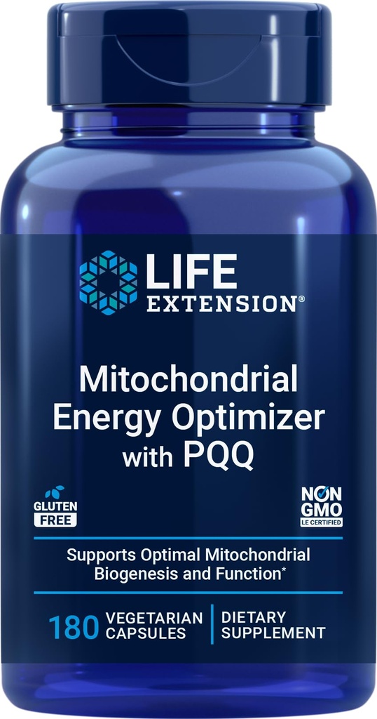 Life Extension Mitochondrial Energy Optimizer with PQQ, 180 Vegetarian Capsules