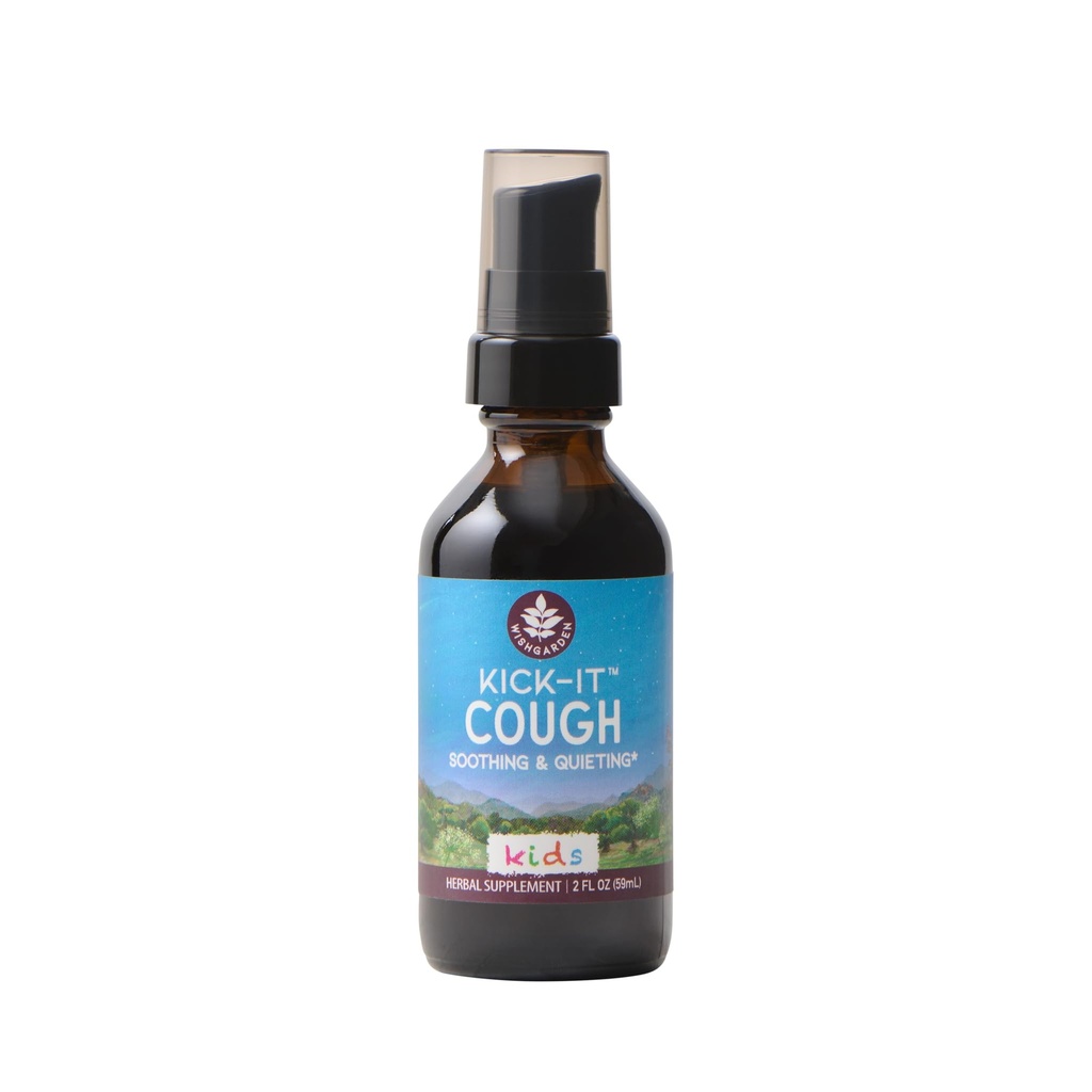WishGarden Kräuter Kick-It Husten für Kinder - Natürliche Kräutertee unterdrückt für Kinder und Kinder Expectorant Hilft Beruhigen Stubborn Coughs und Soothe Sore Throats, Safe & Effective für Kinder 0-12, 2oz