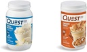 Quest Nutrition Vanilla Milkshake Protein Powder, 24g di Protein, 1g di Zucchero, Carbo basso, Gluten Free, 3 Pound, 43 porzioni & Cinnamon Crunch Protein Powder, 20g Protein, 2g Net Carb, 1g Sugar