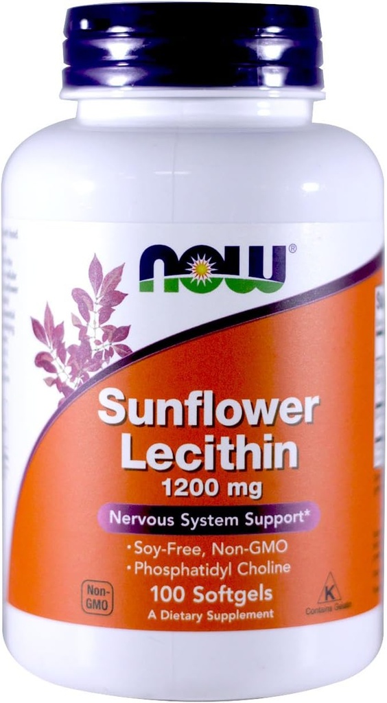 Ora Alimenti Lecitina di girasole Non OGM, 1200mg, 100 Sgels (2 Confezione)