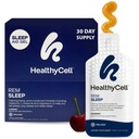 Integratore per l'aiuto al sonno REM per adulti - Gel Liquido Supplemento per il sonno con Melatonina, Magnesio, L-teanina, GABA & Natural Calming Herbs - 30 Gel Packs, Cherry Flavored