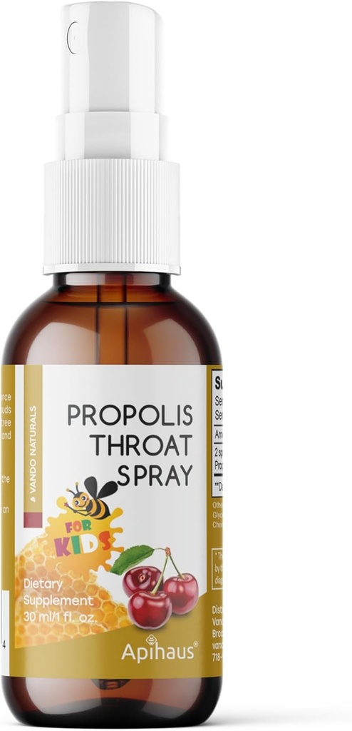 Propolis & Herb Throat Spray für Kinder mit Kirsche Flavor, 1 flüssige Unze