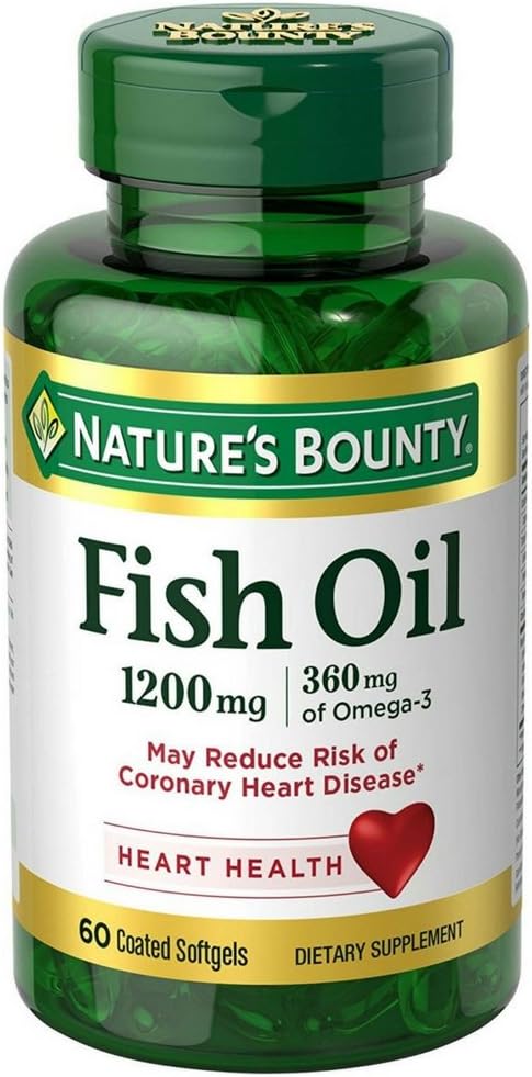 Huile de poisson de la nature, 1200mg, Softgels, 60pc (paquet de 2)