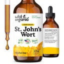 Wild & Organic St Johns Wort Tincture - Mood-Unterstützung - Berechnen St John's Wort Supplement - Hypericum Perforatum Kräuterflüssigkeit Tropfen - Vegan, Zucker & Alkohol frei - 4 fl oz