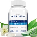Leaky Gut Repair Natural Gut Health Supplement Glutamine Organic Slippery Elm NAG Marshmallow Root Aloe Vera MSM Quercetin Bromelain fördert Verdauungsease, Gut Wellness 1000mg 60 Caps