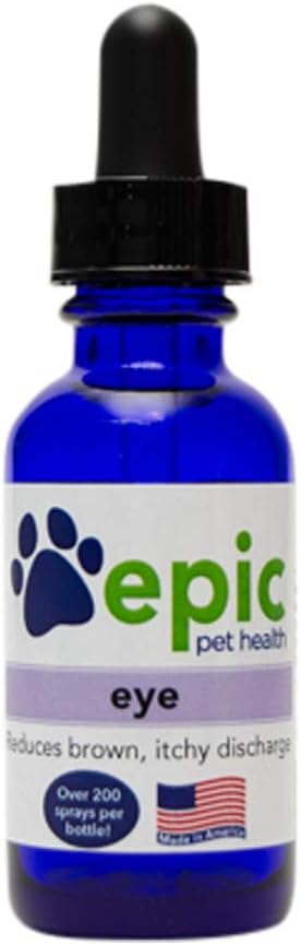 Eye - All Natural Liquid Supplement for Improve Eye Health – Reduce Brown Discharge – for Best Results Mist Over Head and Met in Food & Water – Améliore naturellement la santé des yeux (Dropper, 2 Once)